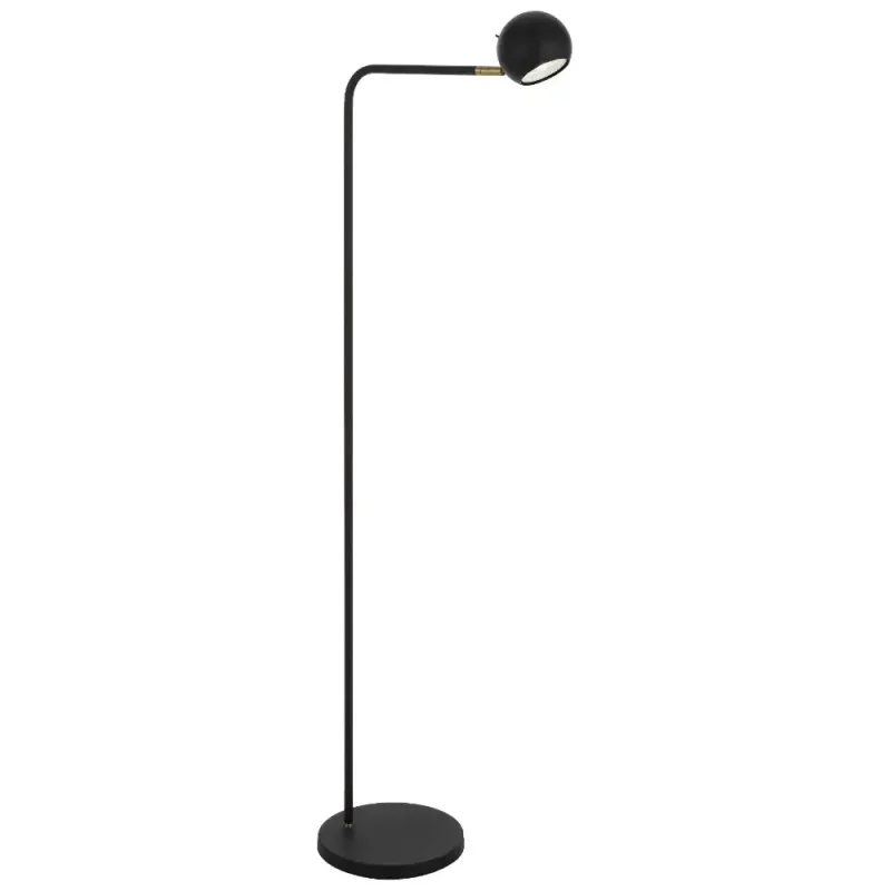 360 rotating metal floor lamp black grey