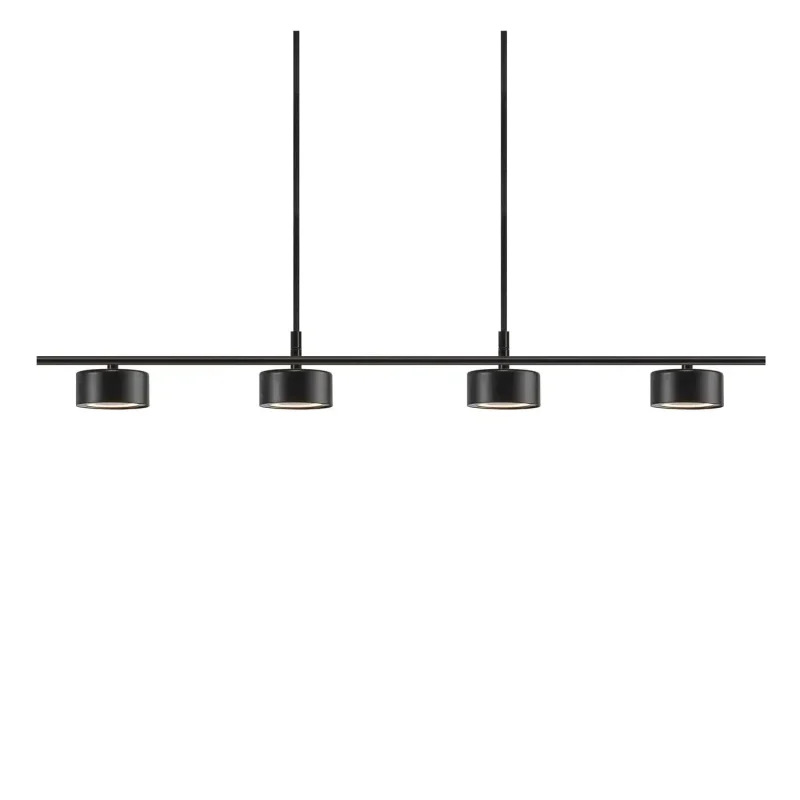 4 light linear black pendant modern lighting