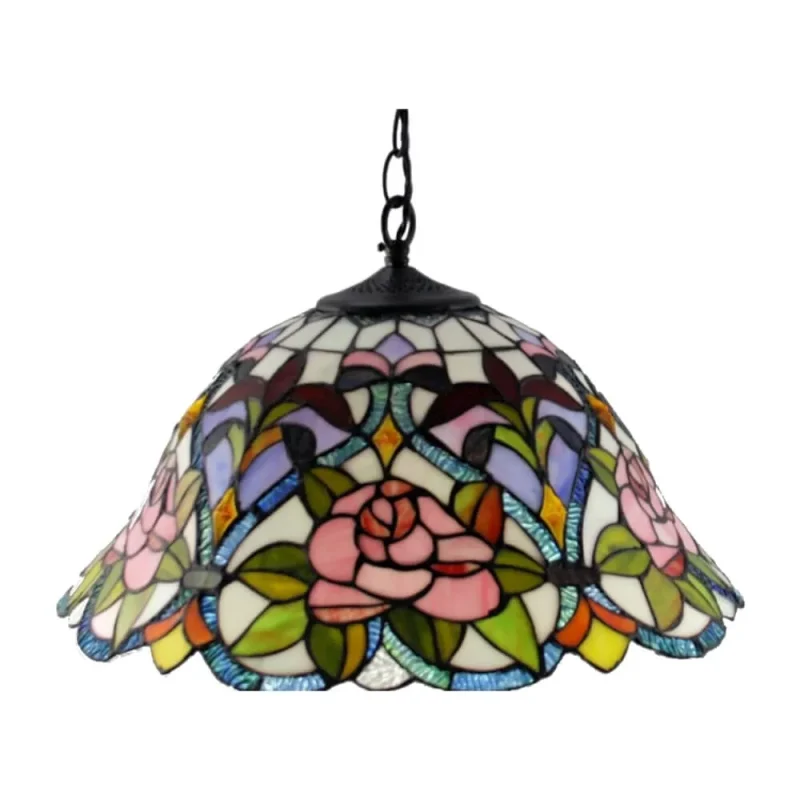 450mm multi colored leadlight pendant stylish hanging light