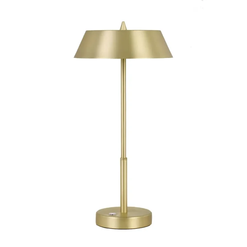 allure 3 stage brass touch led table lamp 7w warm white gold inner shade