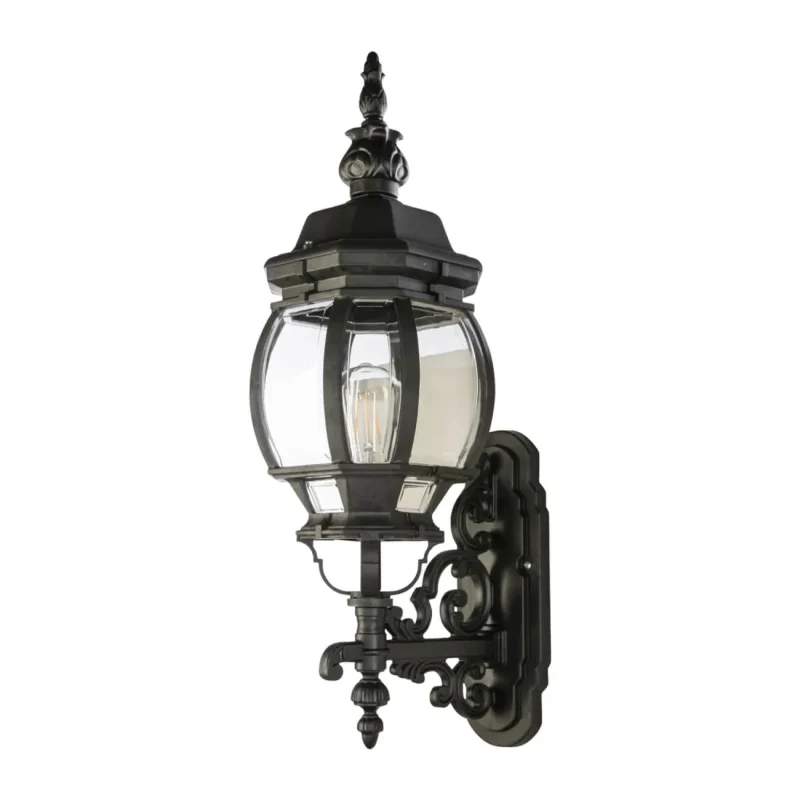 baltimore black resin outdoor wall light corrosion resistant ip44 rated