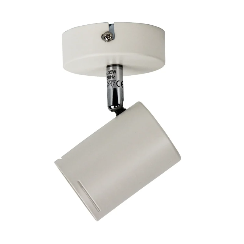 baril modern white 1 light gu10 adjustable spotlight 240v