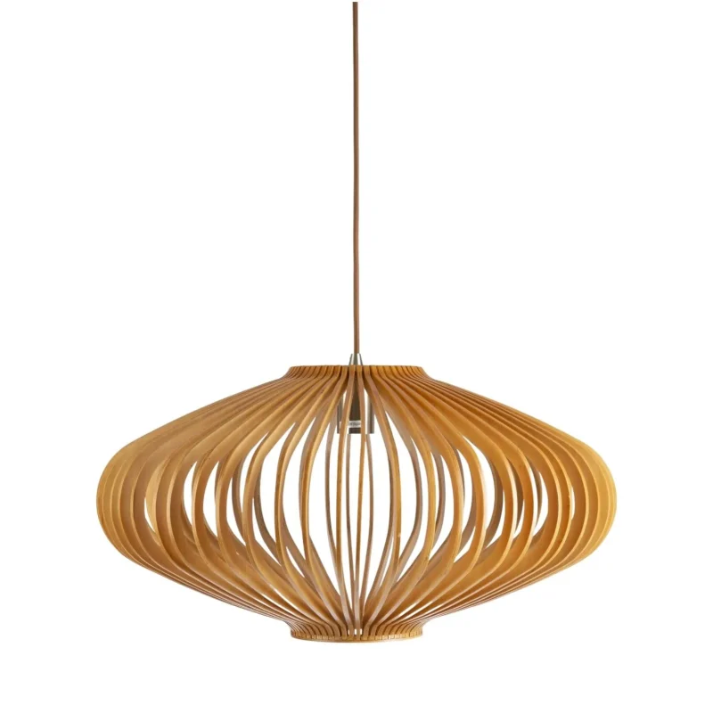 bayron 580mm wood veneer pendant light large 1 light