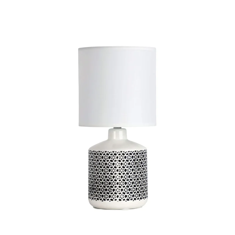 celina white ceramic table lamp w off white shade