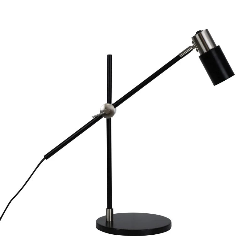 charlie led desk lamp brushed chrome satin brass options