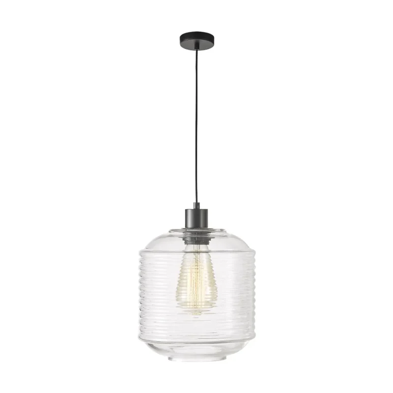 clear glass pendant marconi 25 single light