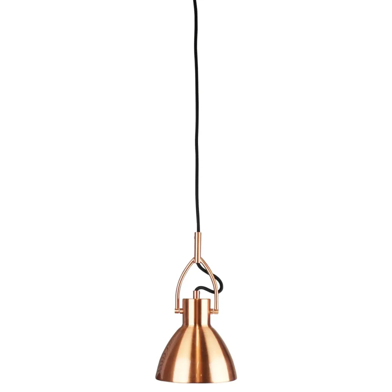 copper industrial pendant light 160mm black cord