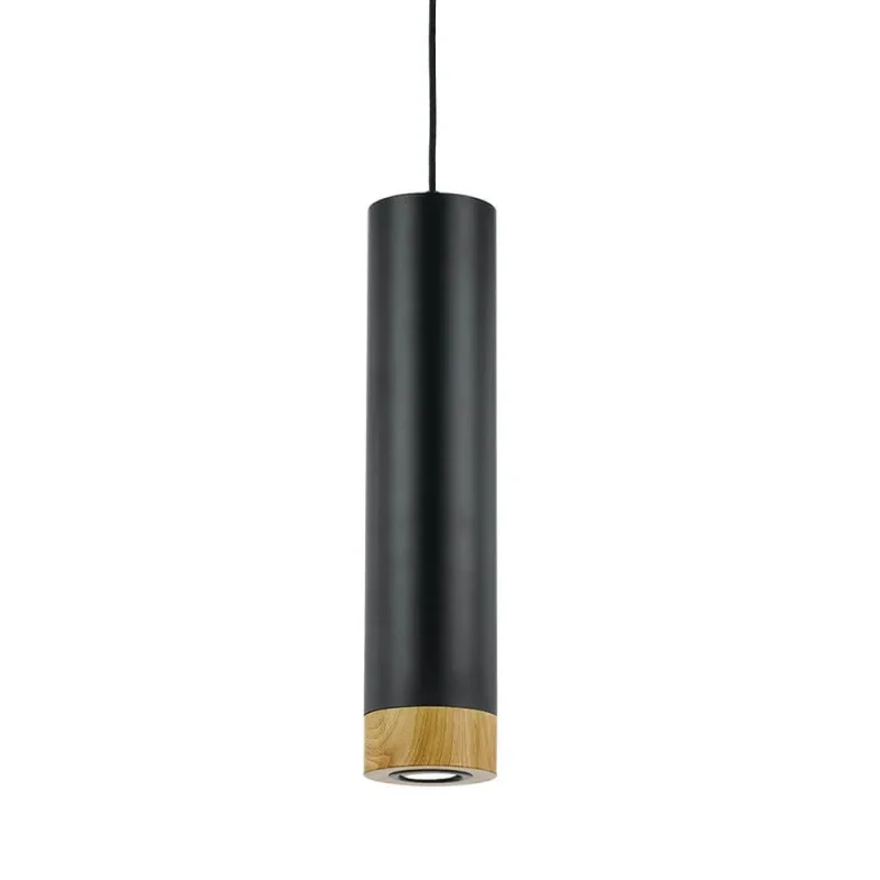 dakota 5w led oak pendant light 3000k black finish