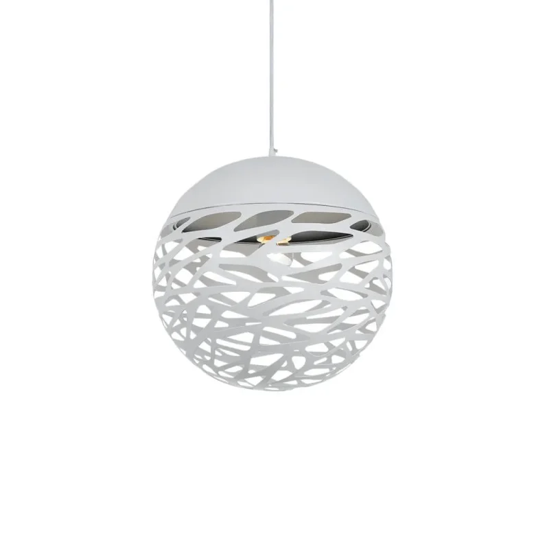 farina white ball pendant lamp 300mm minimalist design