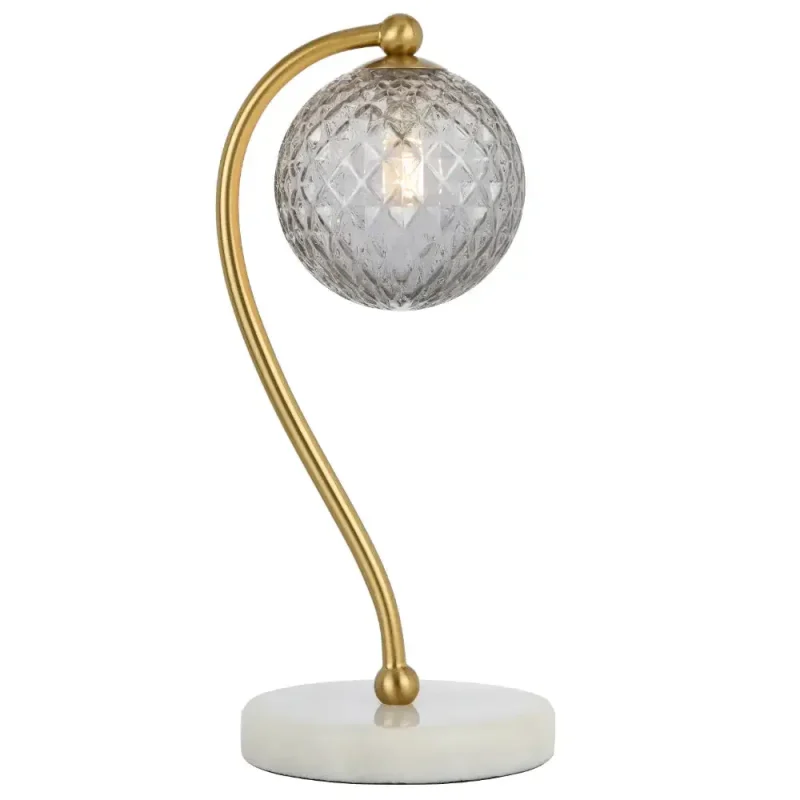 felton modern round glass table lamp black antique gold