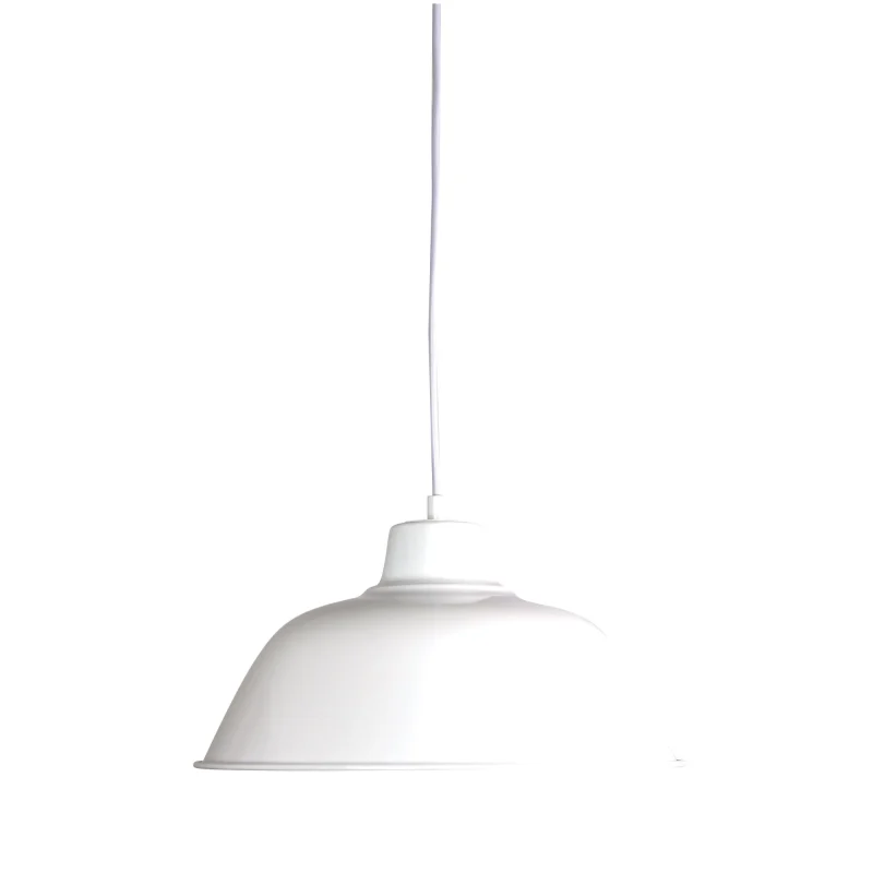 forge gloss white 1 light pendant industrial style with inner white shade