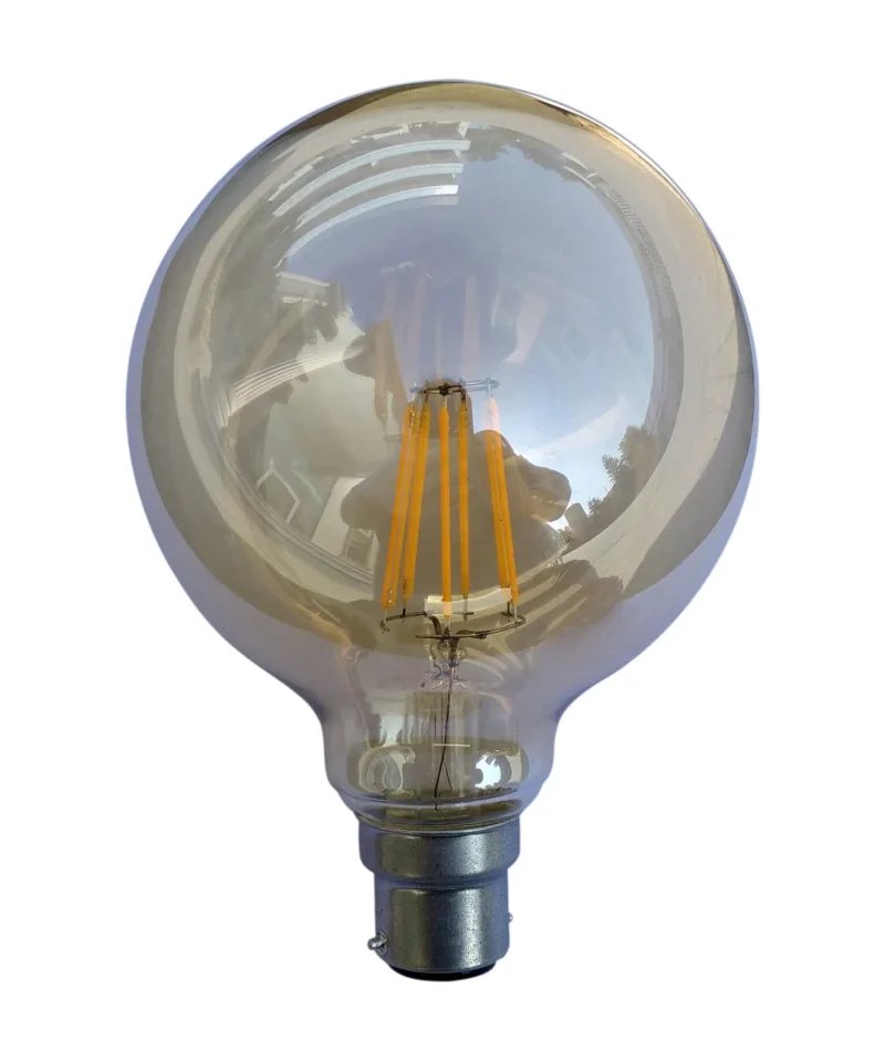 g195 6w 2200k vintage amber led filament bulbs b22 e27