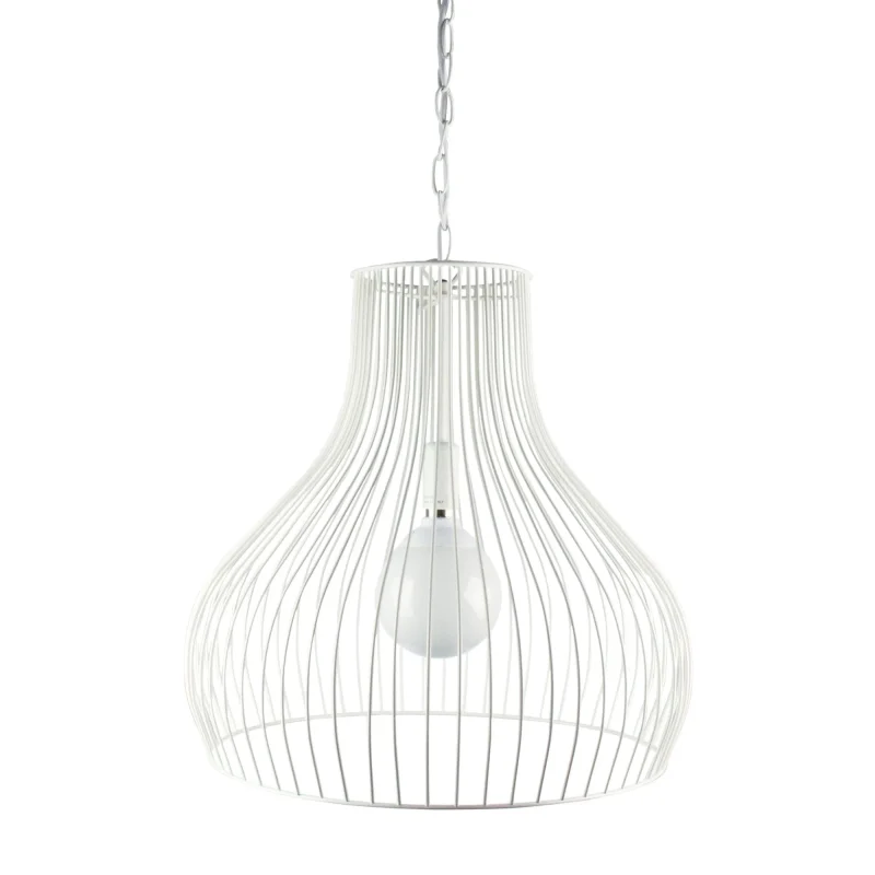 gabby 1 light large white modern pendant lamp