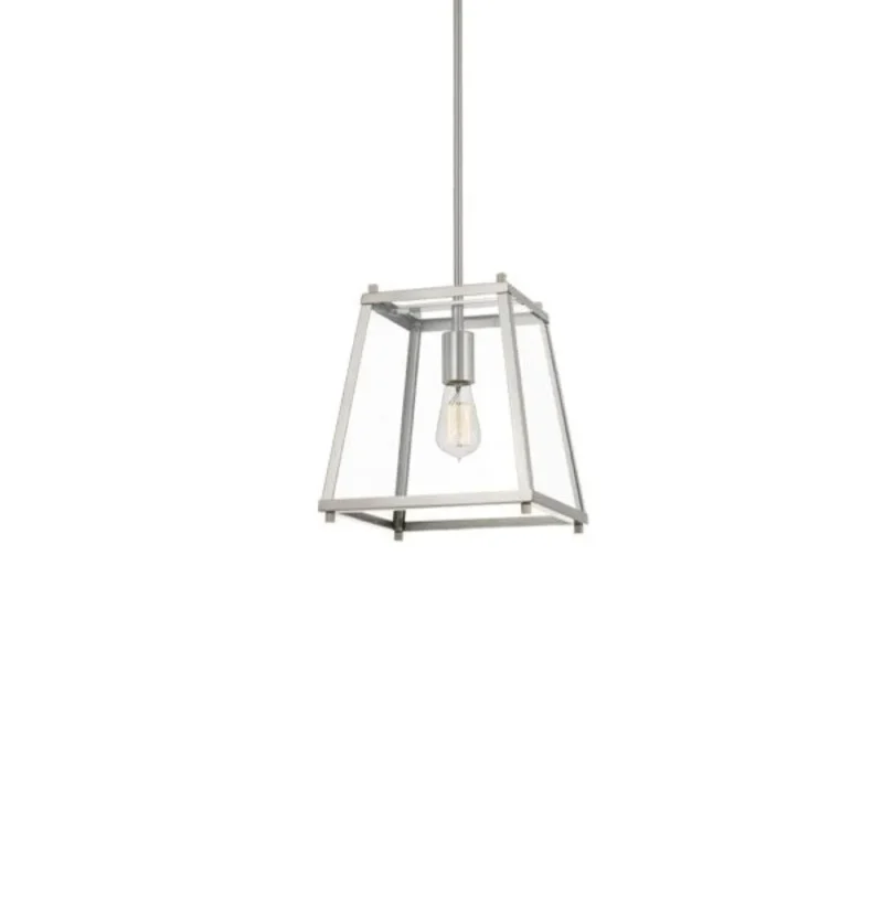 gilbert nickel square 1 light pendant