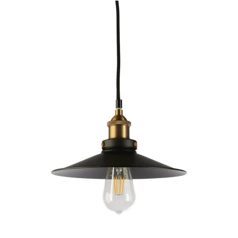 grace modern black brass 1 light pendant w led globe