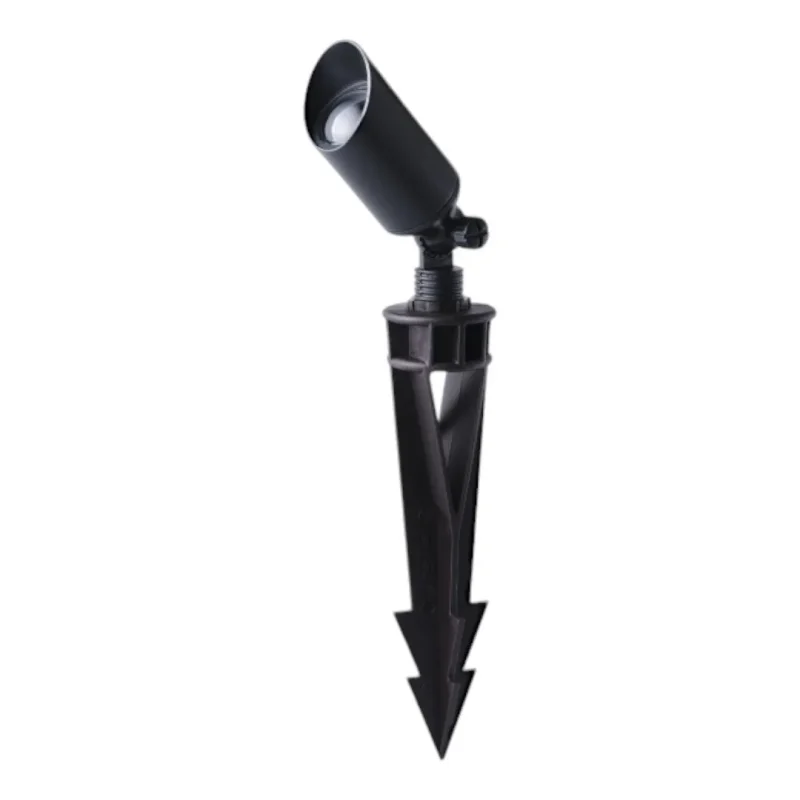 heavy duty black mini spike light 2700k 3000k cast aluminum