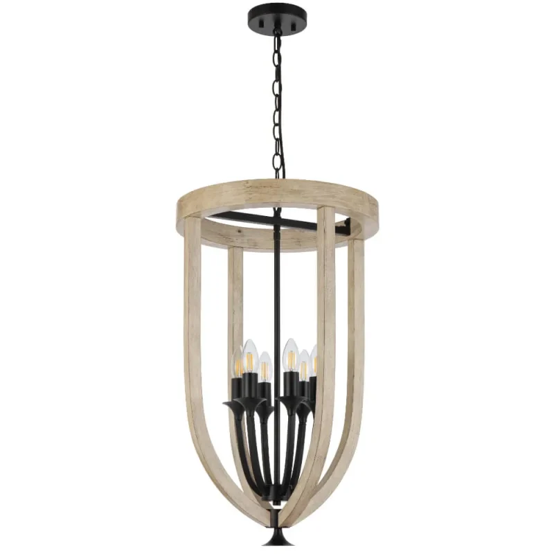 hosley wood pendant light 4 light 6 light options