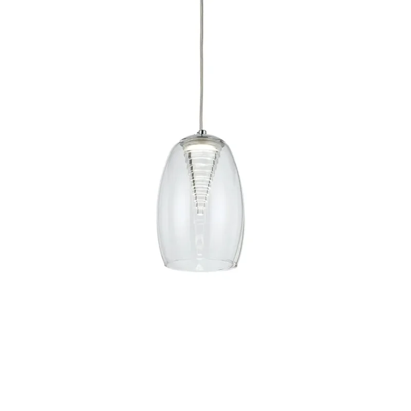 kalani 3w 4000k cool white led pendant small clear glass