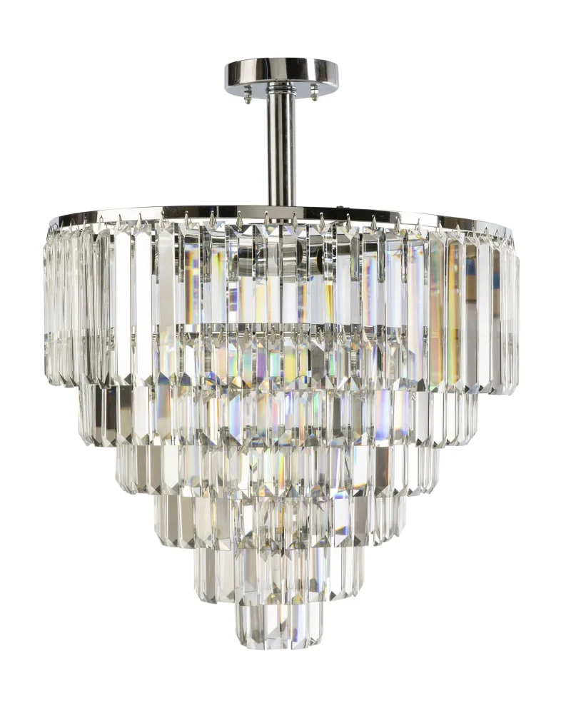 karina 65 chrome crystal chandelier pendant