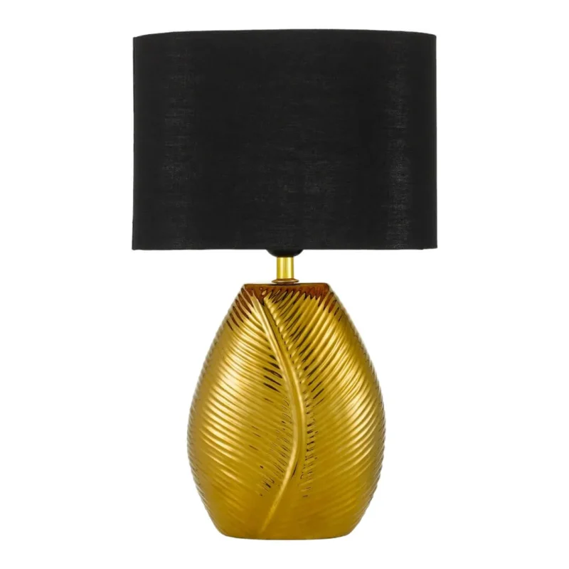 klee elegant ceramic table lamp w fabric shade chrome gold