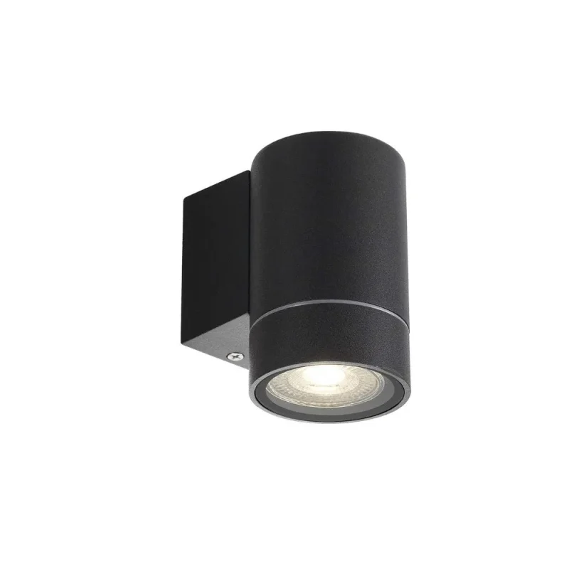 kman ex1 black ip54 exterior wall light