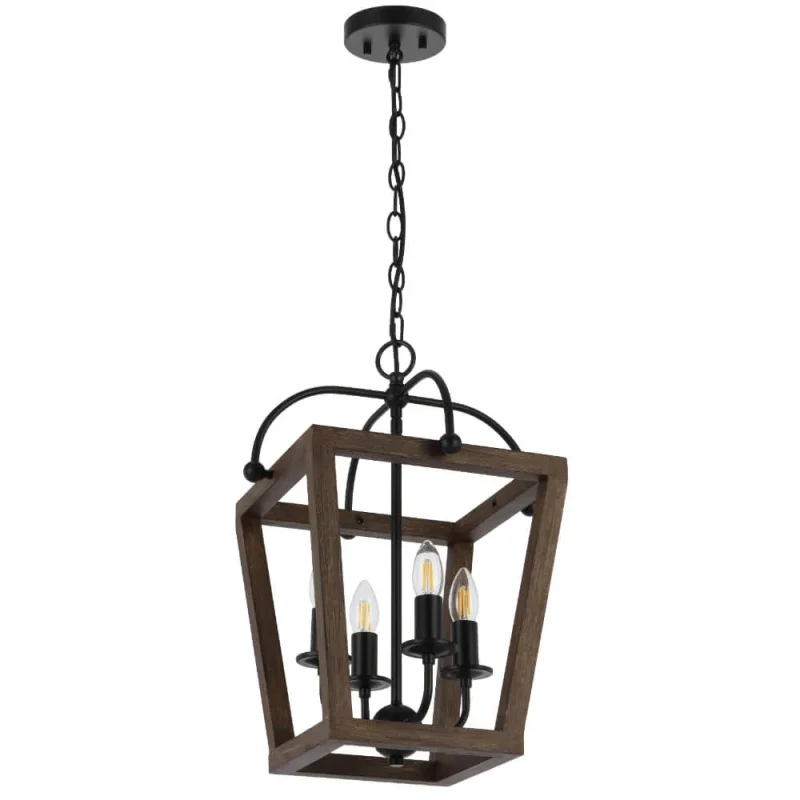 lacota wood pendant light 4 light 6 light options