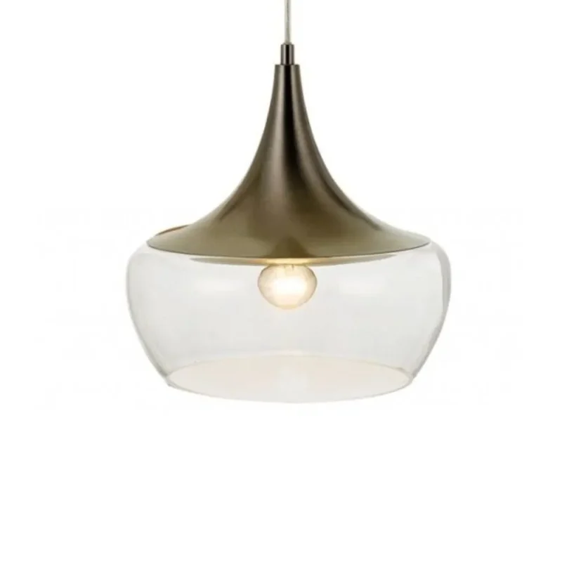 landy nickel glass 1 light pendant