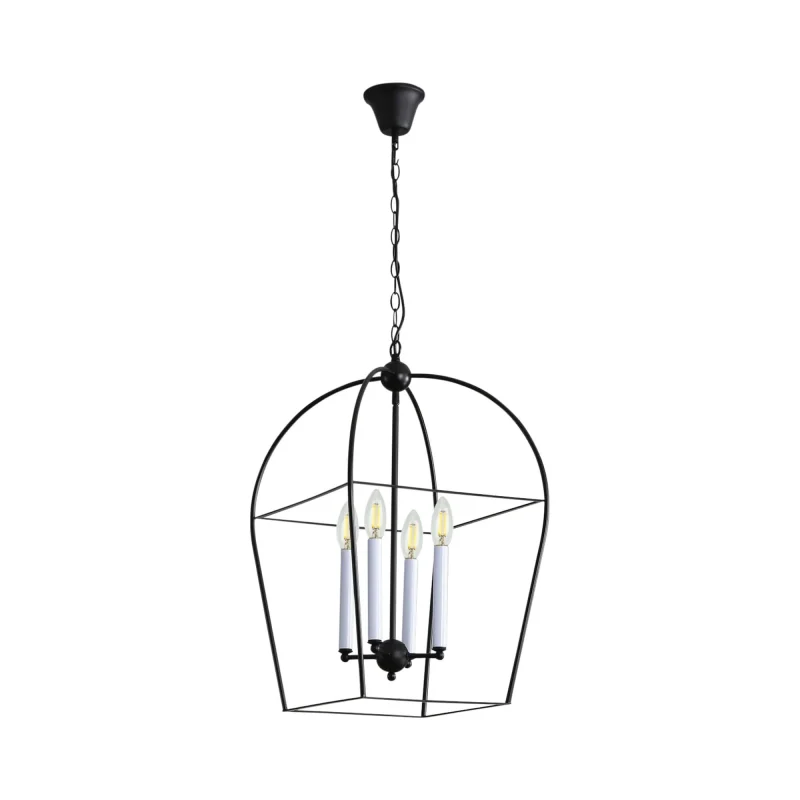 langdon 4 light metal cage pendant modern lighting