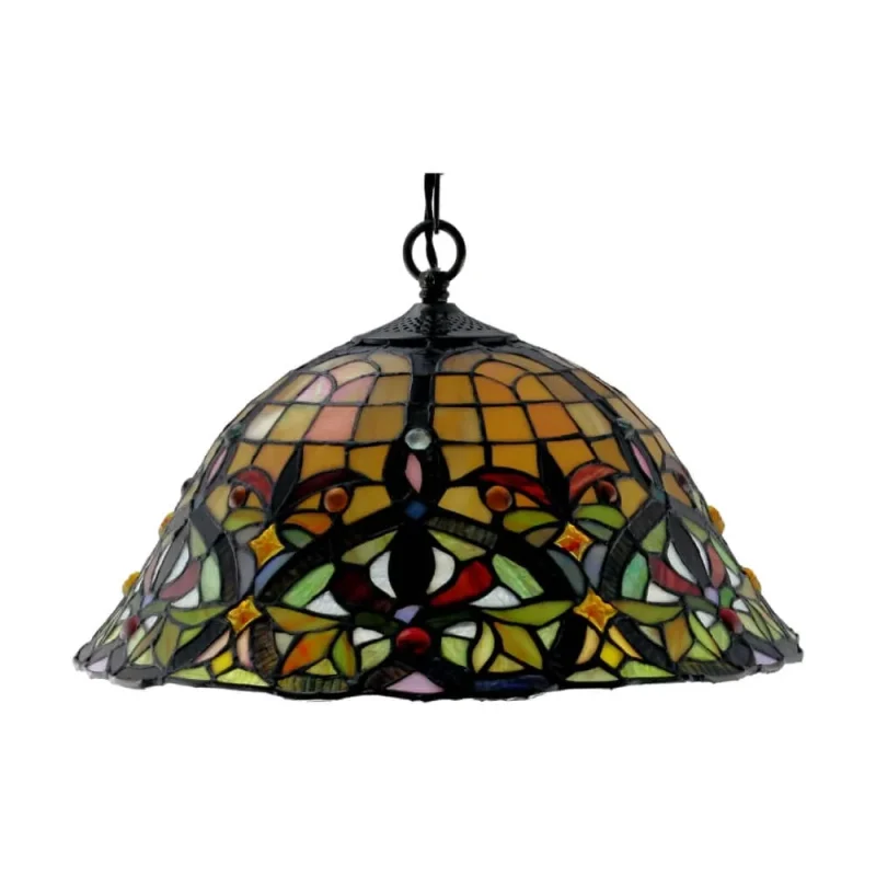 leadlight multi coloured pendant 410mm exclusive online offer