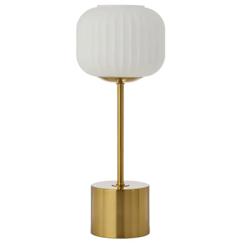 liam touch table lamp glass diffuser black antique gold