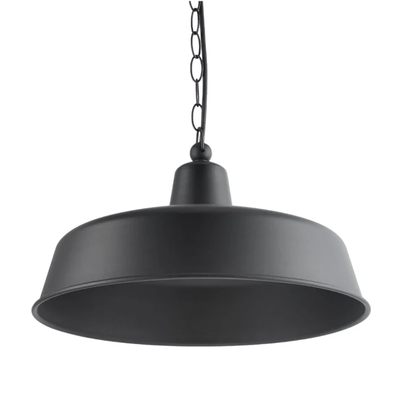 matte black 1 light angled dome pendant light