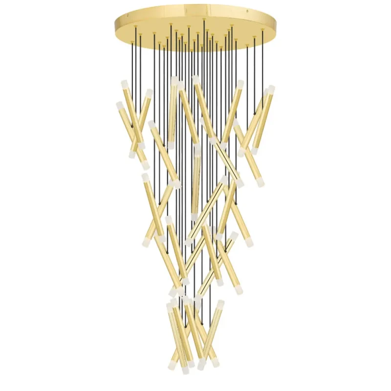 milazo 60 led pendant lights chrome gold