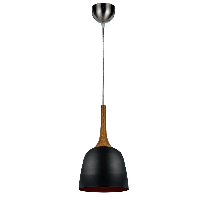 modern 1 light black oak pendant light