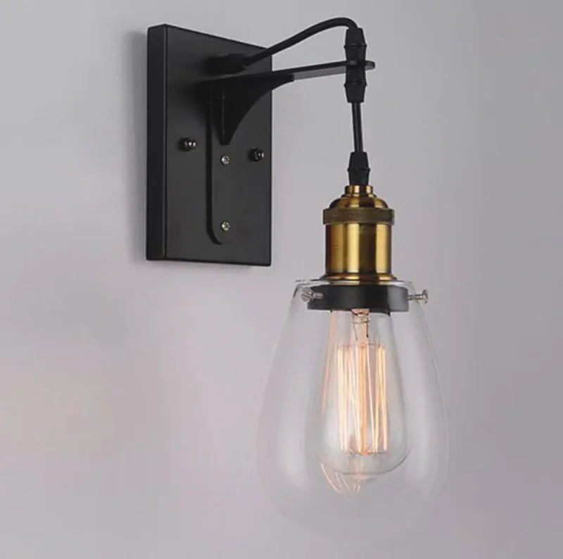 modern black bronze wall light with glass diffuser