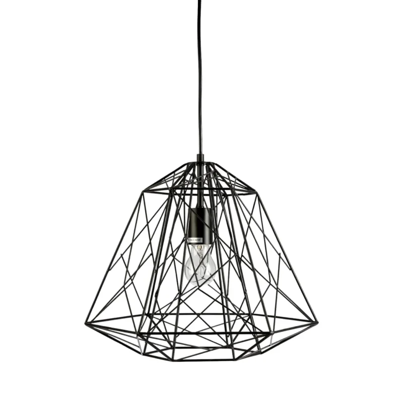 modern black pendant light trapani 1 light suspension