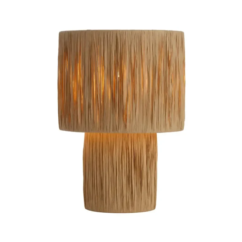 nativa rafia table lamp black natural white small large