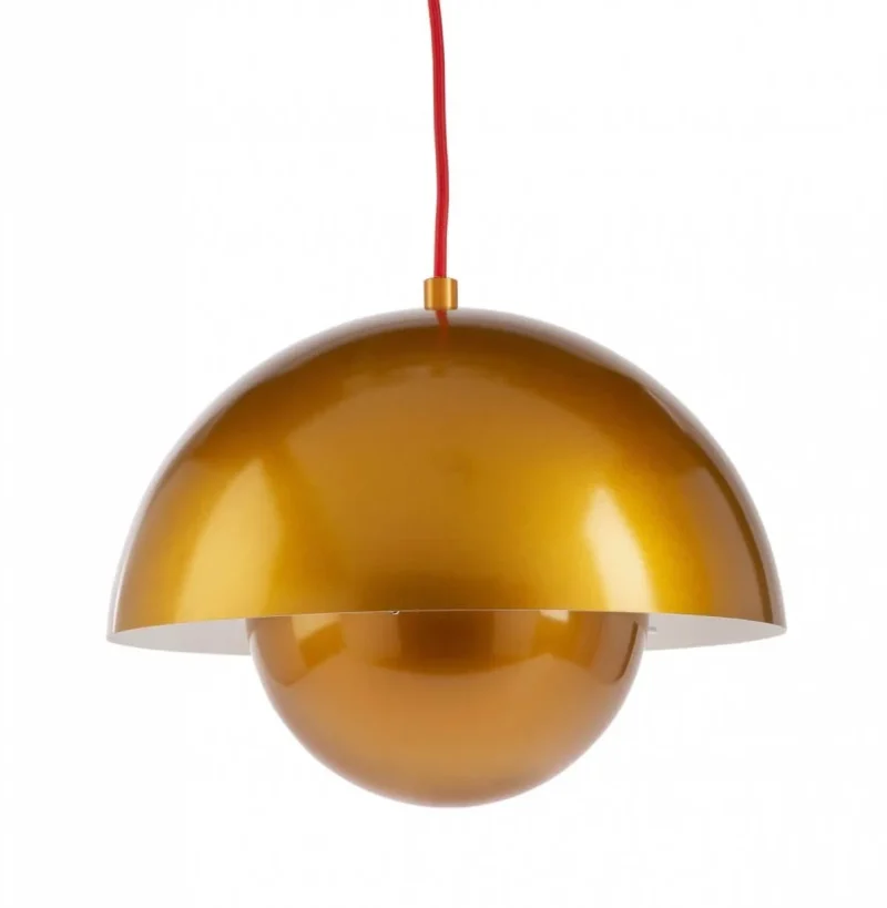 paola gold pendant light modern steel dome