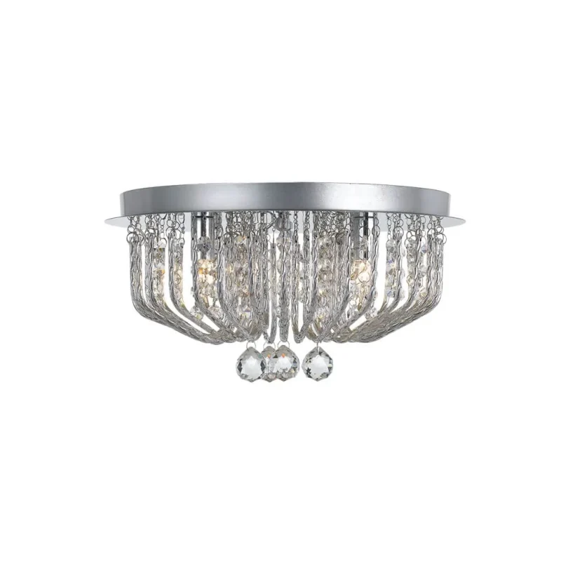 pintor modern 5 light chrome flush mount ceiling light