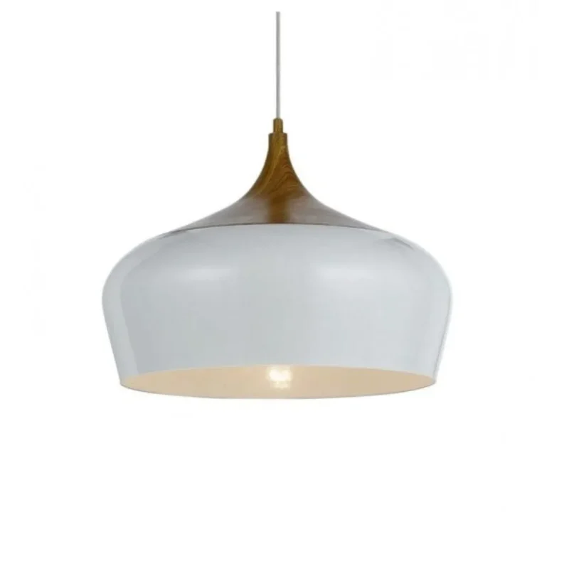 polk modern 1 light pendant white oak 460mm