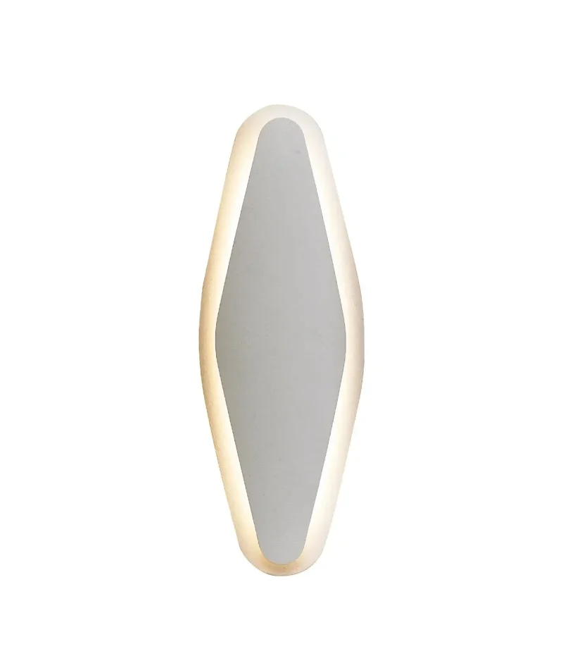 santiago dimmable oval led wall light tri cct interior