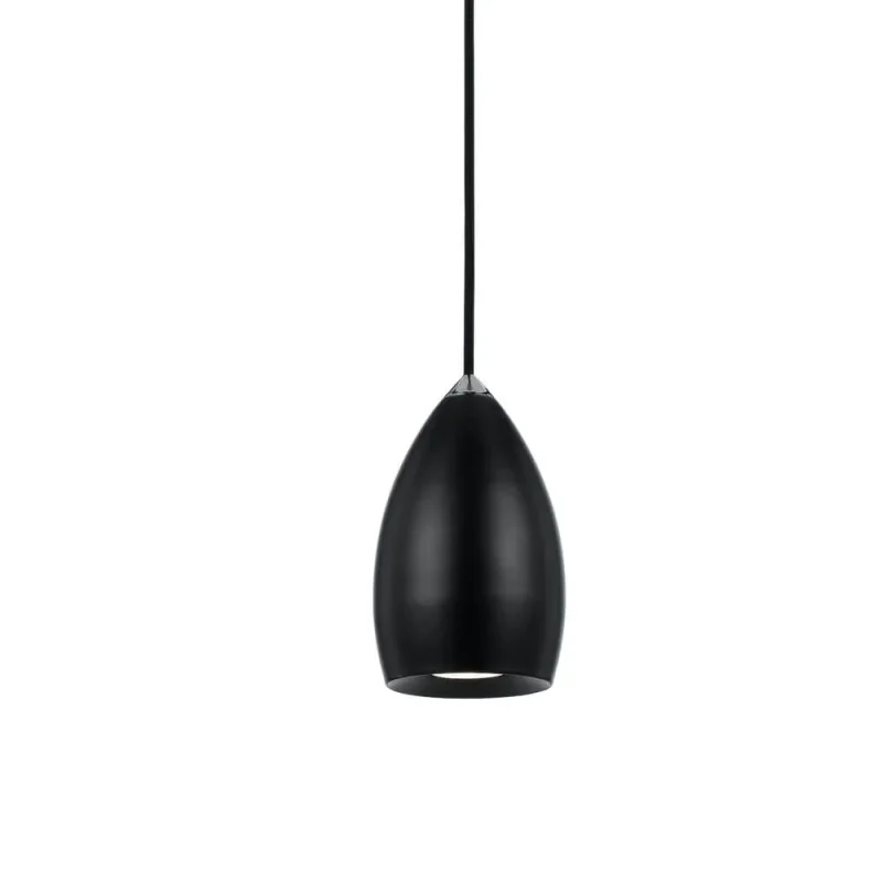 tolosa 240v small black led pendant light globe included