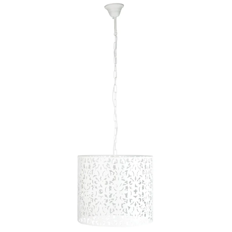 vicky small modern white metal pendant light 350mm