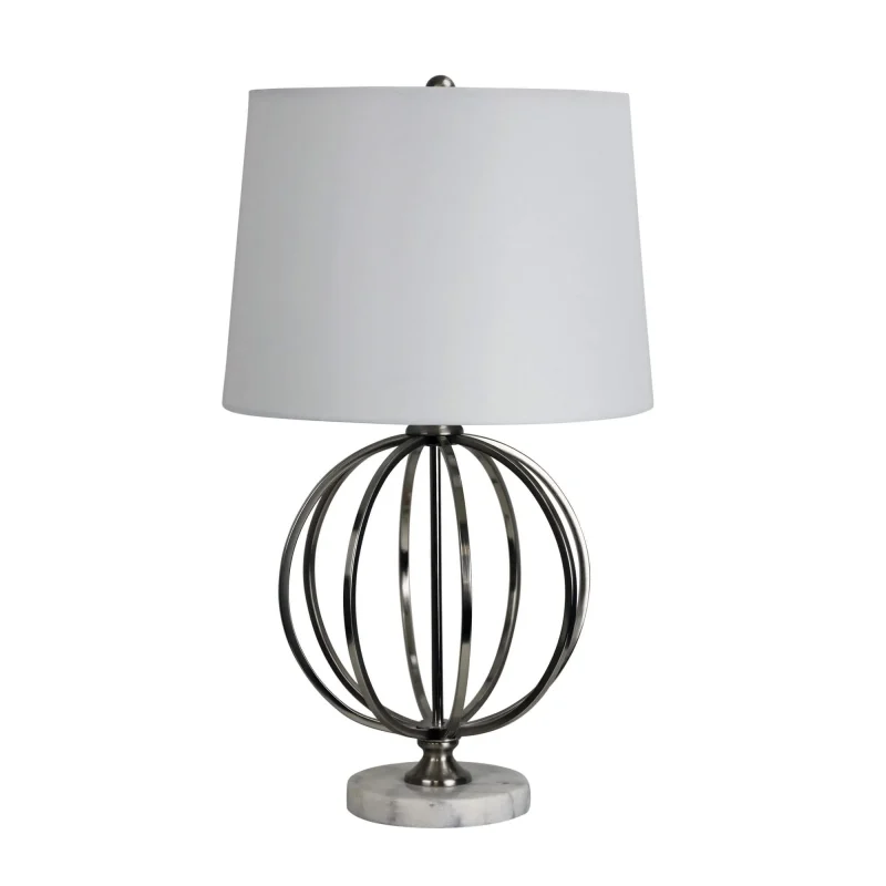 vinchy metal table lamp w white shade